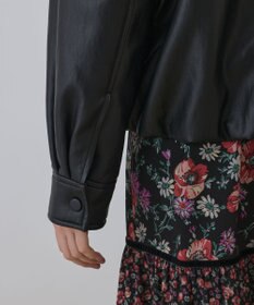 GRACE CONTINENTAL フェイクレザーボンバージャケット