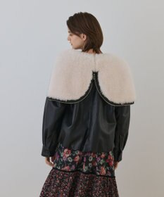 GRACE CONTINENTAL フェイクレザーボンバージャケット