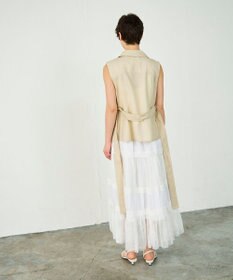 GRACE CONTINENTAL リネンタッチダブルブラウス