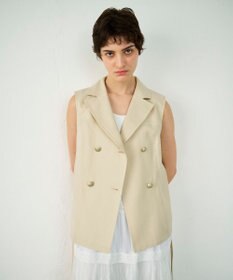 GRACE CONTINENTAL リネンタッチダブルブラウス