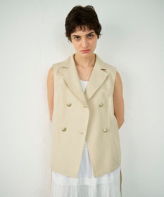 GRACE CONTINENTAL リネンタッチダブルブラウス