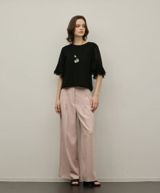 GRACE CONTINENTAL シフォンスリーブカットトップ