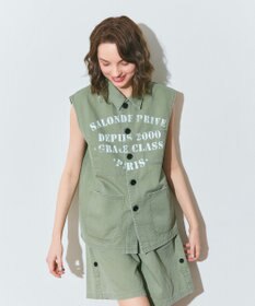 GRACE CONTINENTAL ヘリンボーンツイルジレ