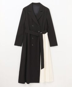 GRACE CONTINENTAL ウールタッチバイカラードレス