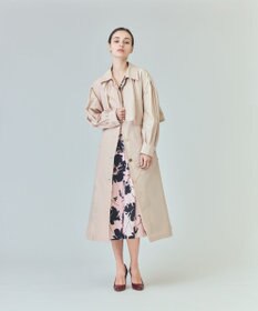 GRACE CONTINENTAL バイカラーボタニカルドレス