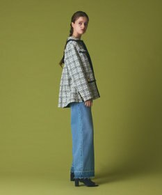 GRACE CONTINENTAL トリミングツイードショートコート