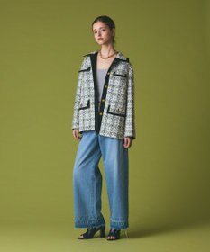 GRACE CONTINENTAL トリミングツイードショートコート