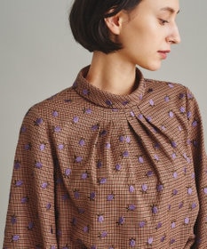 GRACE COTINENTAL、チェックフラワートップ、36サイズ チェックフラワートップ / GRACE CONTINENTAL | GRACE