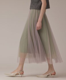 GRACE CONTINENTAL チュールリバーシブルスカート ベージュ