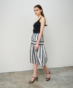 GRACE CONTINENTAL マルチシアーストライプスカート