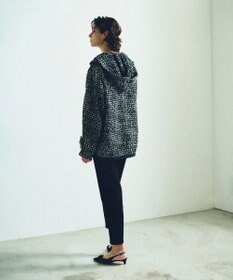 GRACE CONTINENTAL ツイードフーディーコート