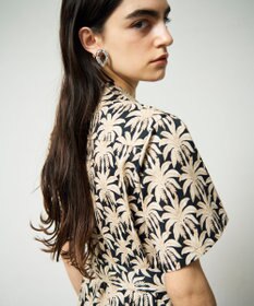 GRACE CONTINENTAL パームモチーフシャツワンピース