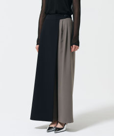 GRACE CONTINENTAL レイヤードタックワイドパンツ