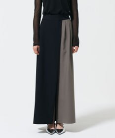 GRACE CONTINENTAL レイヤードタックワイドパンツ