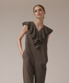 GRACE CONTINENTAL フリルサロペット カーキ