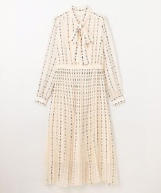 GRACE CONTINENTAL ドットストライププリントワンピース