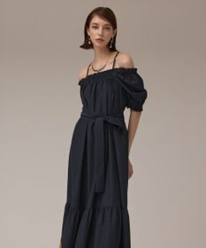 GRACE CONTINENTAL ギャザーロングワンピース