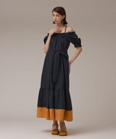 GRACE CONTINENTAL ギャザーロングワンピース