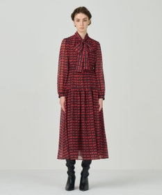 GRACE CONTINENTAL ハートキカプリントワンピース