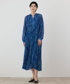 GRACE CONTINENTAL ミナモドットプリントプリーツワンピース