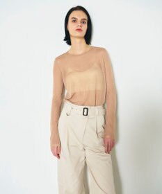 GRACE CONTINENTAL シアークルーニットトップ