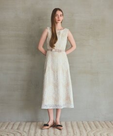 GRACE CONTINENTAL レースボーダードレス キナリ