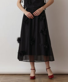 GRACE CONTINENTAL メッシュフラワースカート