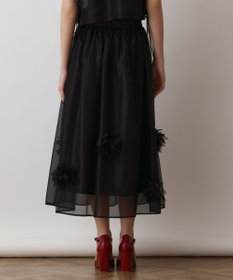 GRACE CONTINENTAL メッシュフラワースカート