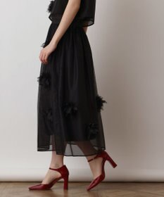 GRACE CONTINENTAL メッシュフラワースカート