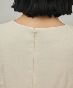GRACE CONTINENTAL トリアセ麻調ペプラムブラウス