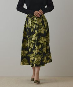 GRACE CONTINENTAL ラメフラワージャガードスカート