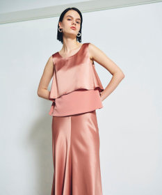 GRACE CONTINENTAL バックコンシャスサテンノースリーブ