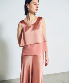 GRACE CONTINENTAL バックコンシャスサテンノースリーブ