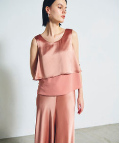 GRACE CONTINENTAL バックコンシャスサテンノースリーブ