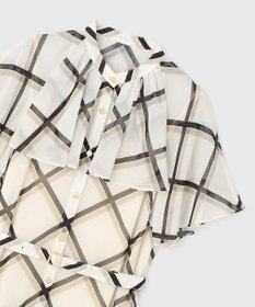 GRACE CONTINENTAL チェックプリントプリーツワンピース