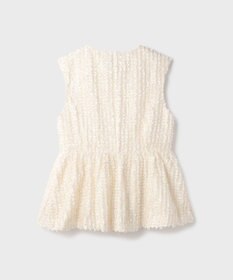 GRACE CONTINENTAL カットジャガードペプラムジレ