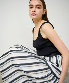 GRACE CONTINENTAL マルチシアーストライプスカート