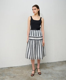GRACE CONTINENTAL マルチシアーストライプスカート