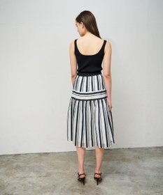 GRACE CONTINENTAL マルチシアーストライプスカート
