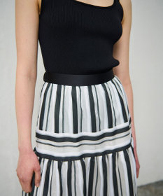 GRACE CONTINENTAL マルチシアーストライプスカート