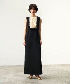 GRACE CONTINENTAL シアーラッフルロングドレス