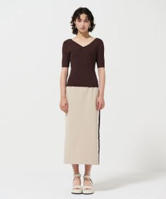 GRACE CONTINENTAL サイドラインジャージスカート