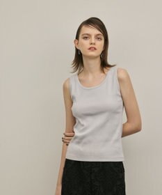 GRACE CONTINENTAL テレコノースリーブトップ