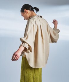 ダイアグラム グレースコンチネンタル Diagram ジャージシャツブラウス ビッグシルエット シャツ 長袖 36 白 セール】ビッグスリーブシャツ（シャツ/ブラウス）｜Diagram
