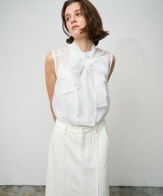 GRACE CONTINENTAL シアーボウタイノースリーブ