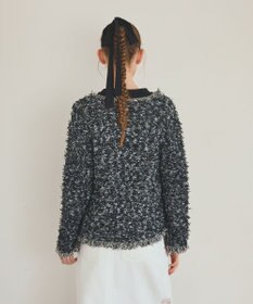 GRACE CONTINENTAL ツイーディーニットジャケット