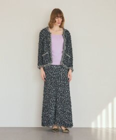 GRACE CONTINENTAL ツイーディーニットジャケット