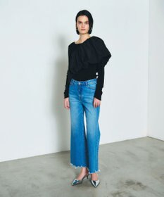 GRACE CONTINENTAL ルーズフレアデニムパンツ