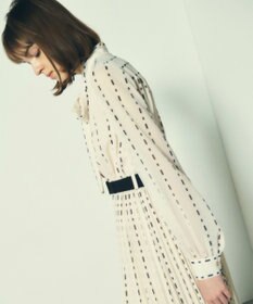 GRACE CONTINENTAL ドットストライププリントワンピース