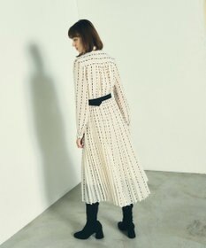 GRACE CONTINENTAL ドットストライププリントワンピース